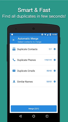 Merge Duplicate Contacts & Cleanup by Simpler screenshot