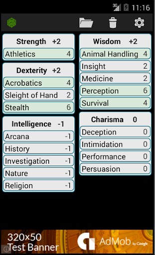 Fifth Edition Character Sheet screenshot