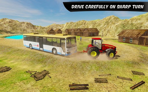 Hard Tractor Driving Tow Chained Car 3d free game screenshot