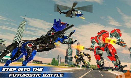 Air Force Transform Robot Cop Wolf Helicopter Game game