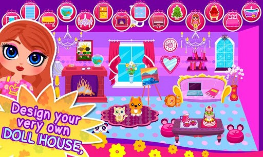 My Own Family Doll House Game game