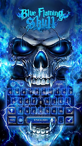 Blue Fire Skull Keyboard similar to Flame Man