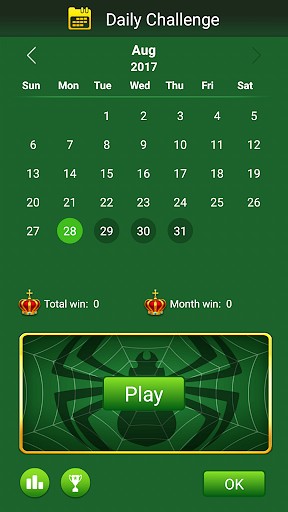 Spider Solitaire game like Solitaire TriPeaks