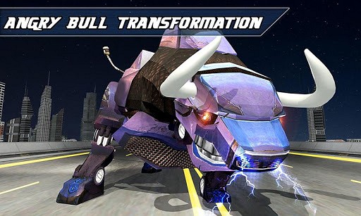 Angry Bull Attack Robot Transforming: Bull Games game like Real Steel