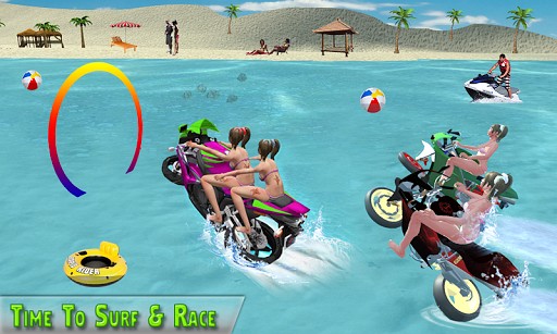 Water Surfer Racing In Moto game like The Room Two