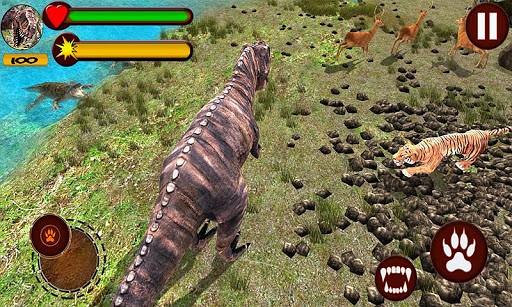 Tiger vs Dinosaur Adventure 3D game like Ultimate Jungle Simulator