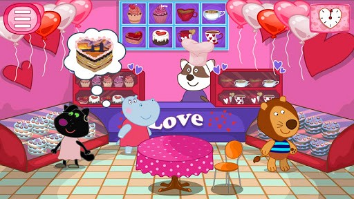 Cooking games: Valentine's cafe for Girls